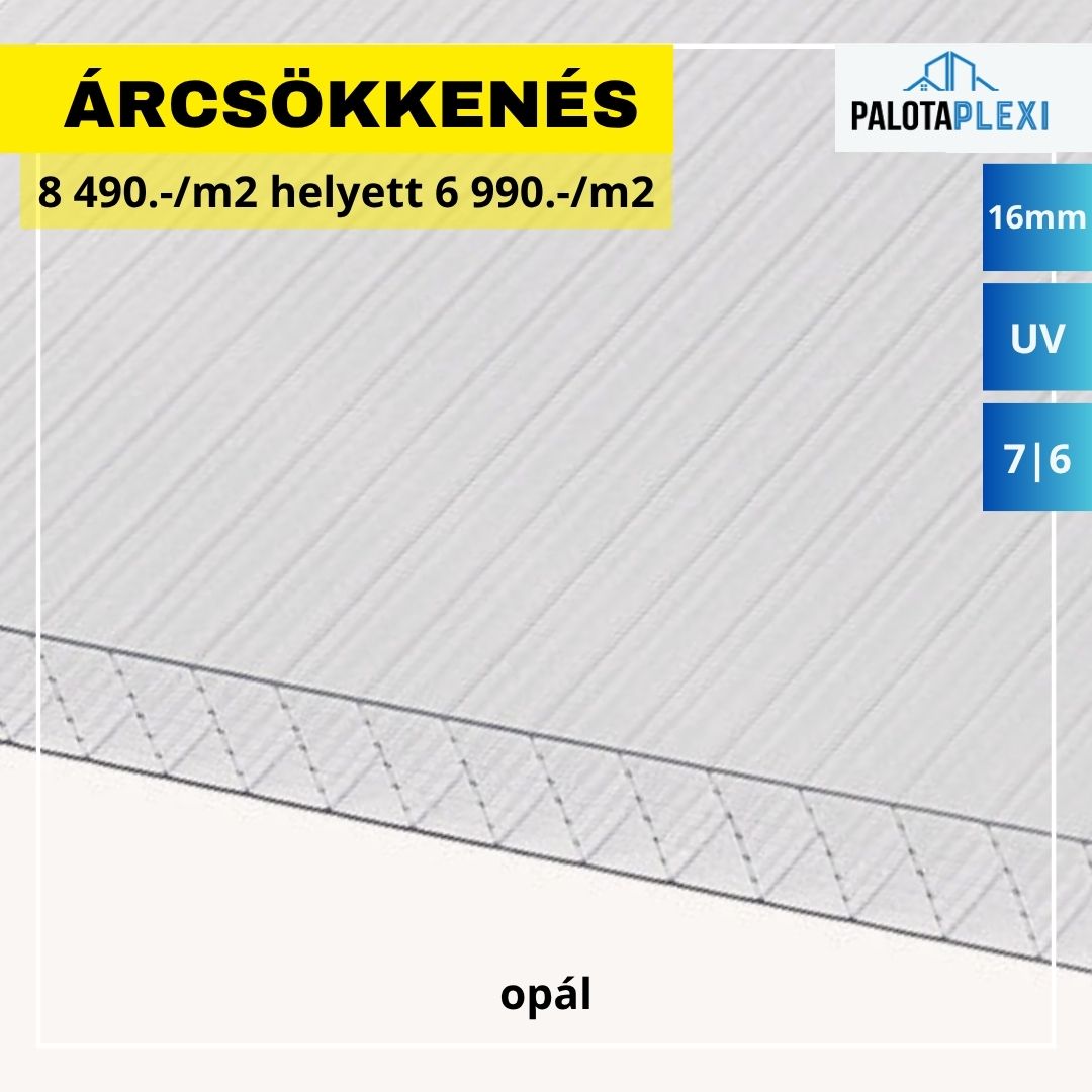 Marlon® Opál | 16mm | UV védett | 7 falú 6 kamrás