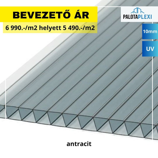 Exolon ® Antracit | 10mm | Kétoldalt UV védett | Erősített